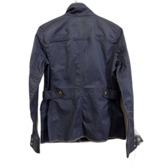 J. CREW Blue Military Utility Cargo Zip Up Shirt Field Jacket Women's Size Small - Picture 6 of 10